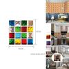 Яркие 10 шт. Наклейки на кухонную плитку с мозаичным узором Самоклеящийся декор для стен