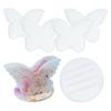 For Butterfly Coaster Silicone Bracket Holder Molds for DIY Epoxy Resin Ornament Decoration Blue Transparent White Optio