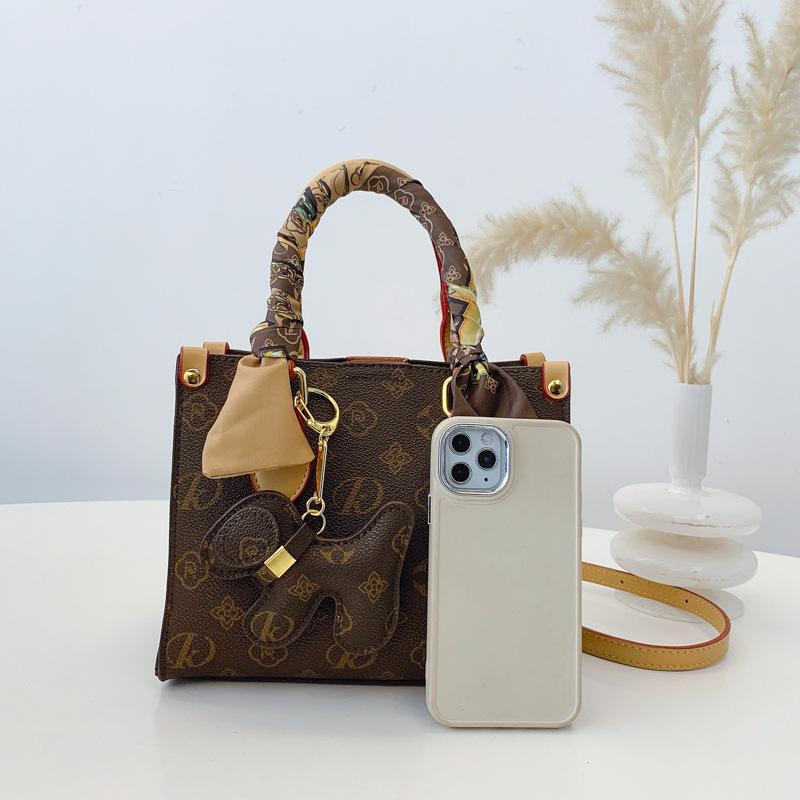 Винтажный принт, женская сумка-тоут через плечо, 2025, нишевый дизайн для мам среднего возраста