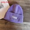 Fashion Letter Embroidery Neutral Casual Warm Knitted Hat For Autumn Winter And