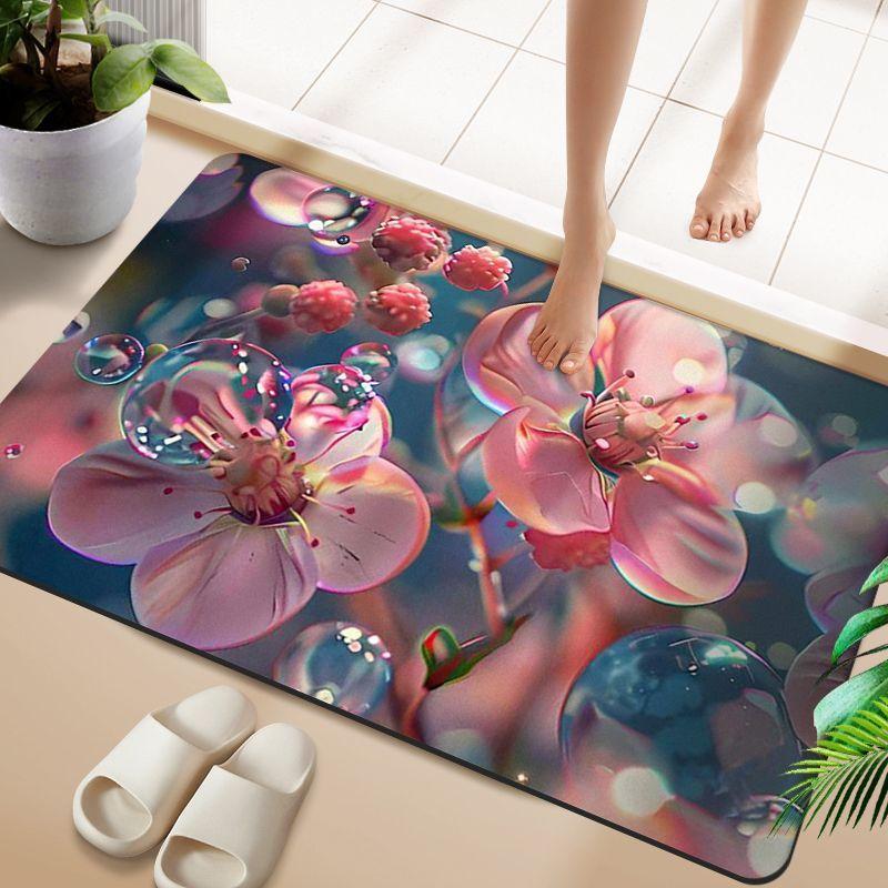 Bathroom Mud Diatom Home Soft Floor Mat Quickdrying Waterabsorbing Bathroom Nonslip Mat Toilet Restroom Foot Mat
