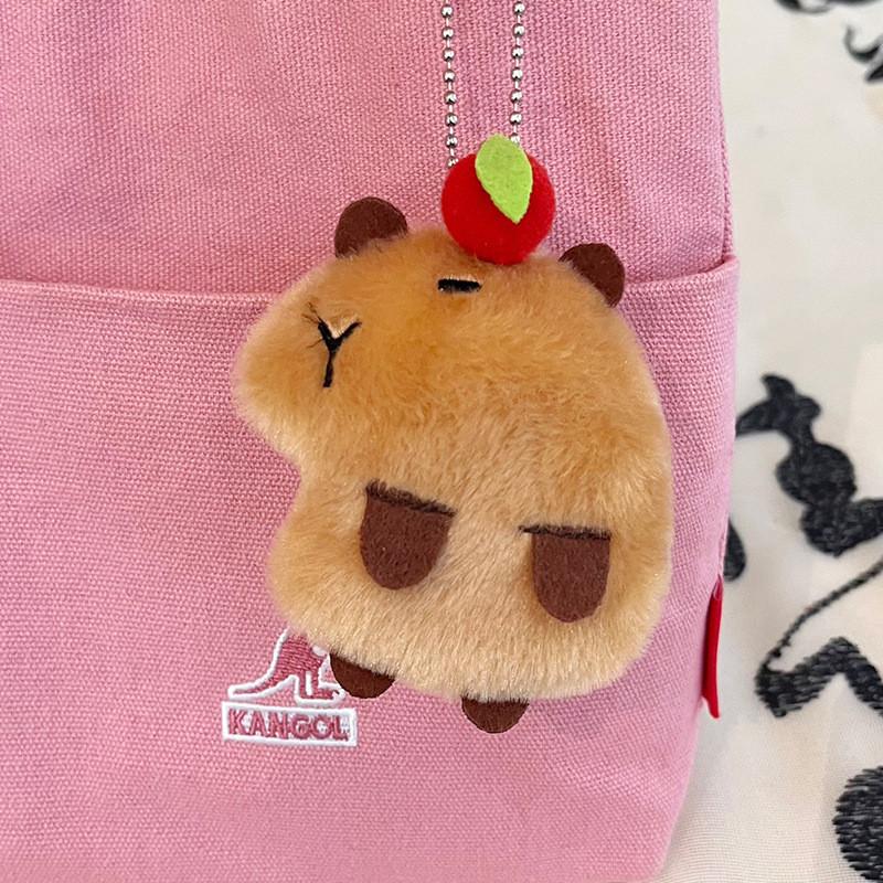 Charming 10cm Capybara Plush Doll Adorable Keychain Accessory For Backpacks