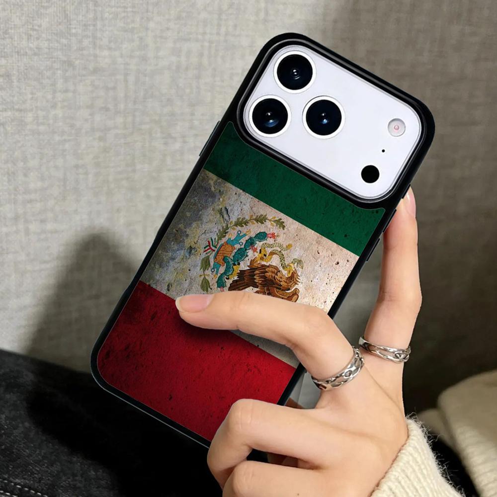 Чехол Case для iPhone 17 Air 16 Pro Max 15 Plus 11 13 Mini 14 12 Задняя крышка телефона Мексика Мексиканский флаг