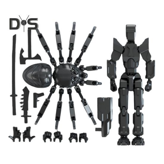 Фигурка робота-паука с аксессуарами, подвижные суставы, 3D-печатная модель, игрушка, шарнирная фигурка, украшение для домашнего офиса, орнамент