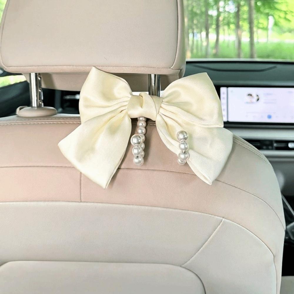 Pearl Ornament Seat Back Hanger Clip On Car Organizer Vehicle Decor Car Hook Daily Storage