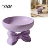 Decorative Catchall Tray 3D Printed Elegant Bow Jewelry Tray, Purple Ring Earring Holder, Stable Anti Slip Storage Bowl Vanity Organizer, Entryway Key