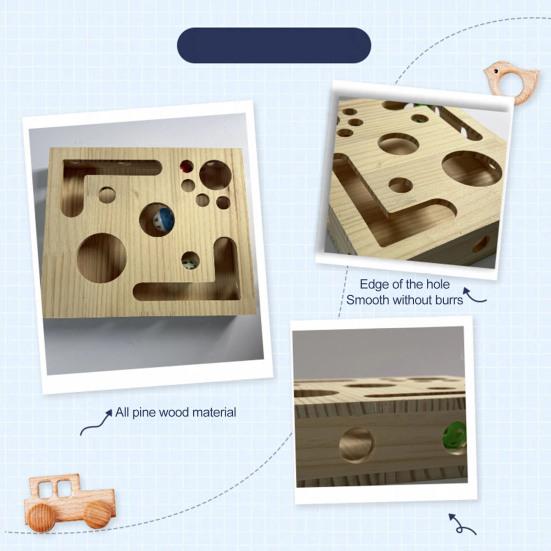 Коробка-пазл для когтей кошки, Обогащающая коробка, Когтеточка для кошки, Деревянная коробка-лабиринт для игры и царапания, Альтернатива машинкам для стрижки и шлифовальным машинкам без стресса
