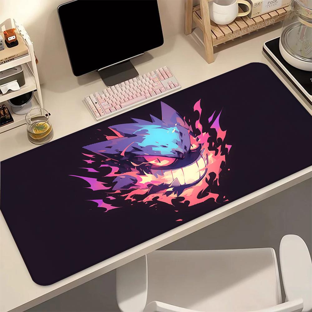 Large Purple PPokemon Gengar Gaming Mouse Pad Thickened LockEdge Anime Keyboard Table Desk Mat Gamer Playmat for PC Laptop