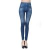 High Waist Slim Skinny Jeggings With Pockets Denim Print Fake Jeans Women Look Like Leggings Seamles Sexy Stretchy Full Length