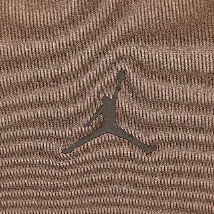 Jordan Футболка с длинным рукавом и круглым вырезом с логотипом, женские топы коричневого цвета FN5111-223