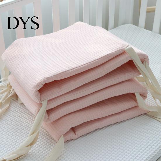 Baby Protector Infant Crib Liner Soft Texture Detachable Washable One-piece Bed Cushion Bumper for Home Pillow