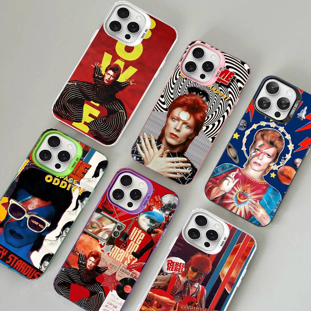 Классический чехол для телефона D-DavidS Singer B-BowieS Для IPhone 17 16 15 14 11 12 13 Pro Max Pro Plus Цветной Серебристый Чехол