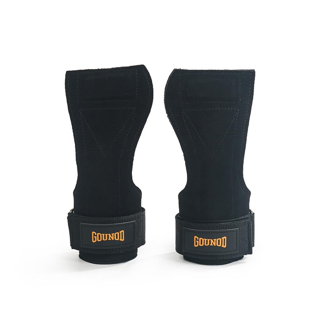 1 пара защитных накладок из воловьей кожи для ладоней, нескользящий подъемный ремень, защита запястья, аксессуары для фитнеса