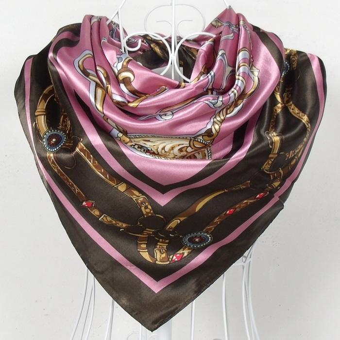 [BYSIFA] China Style Blue White Silk Scarf Cape  New Design Ladies Muslim Head Scarf Printed Fashion Accessories Satin Scarf