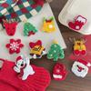 Creative Polar Bear Christmas Hair Clip Snowman Stocking Plush Xmas Barrettes Reindeer Snowflake Santa Claus Hairpin Christmas