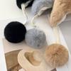 Winter Warm Earflap Hat Cold Protection Beanies Caps Sweet Plush Hat  Kids Adult Gifts
