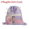 Bowknot Backpack Lightweight Solid Color Itabag Bucket Bag Fashion Casual Gift