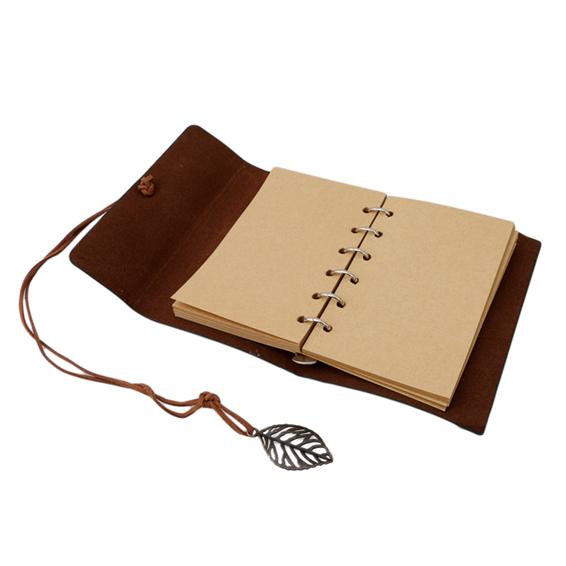 Винтажный ремешок с подвеской в виде листа, чехол для ноутбука из искусственной кожи, переплет