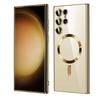 Чехол Electroplate для Samsung Galaxy S25 S24 S23 S21 FE S22 Ultra Plus для Magsafe Magnetic Soft TPU Plating Phone Back Cover Fundas