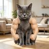 Забавная кошка с мускулистой рукой 3D-печать Непобедимая рука Интерактивная игрушка-подвеска на шею для питомца Косплей Реквизит для костюма Аксессуары для кошек