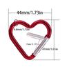 Heart Shaped Carabiner Clip Aluminum Alloy Keychain Clip Spring Snap Hook Camping Backpack Clips Heavy Duty Carabiners