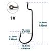 50Pcs Barbed Fishing Hook Hign Carbon Steel Worm Hook Creative Fishing Tackle  Saltwater