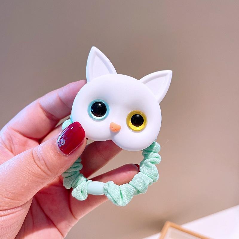 Новые женские милые резинки для волос с котиками, эластичные резинки для волос, корейские головные уборы для детей, для девочек, милые аксессуары для волос, украшения