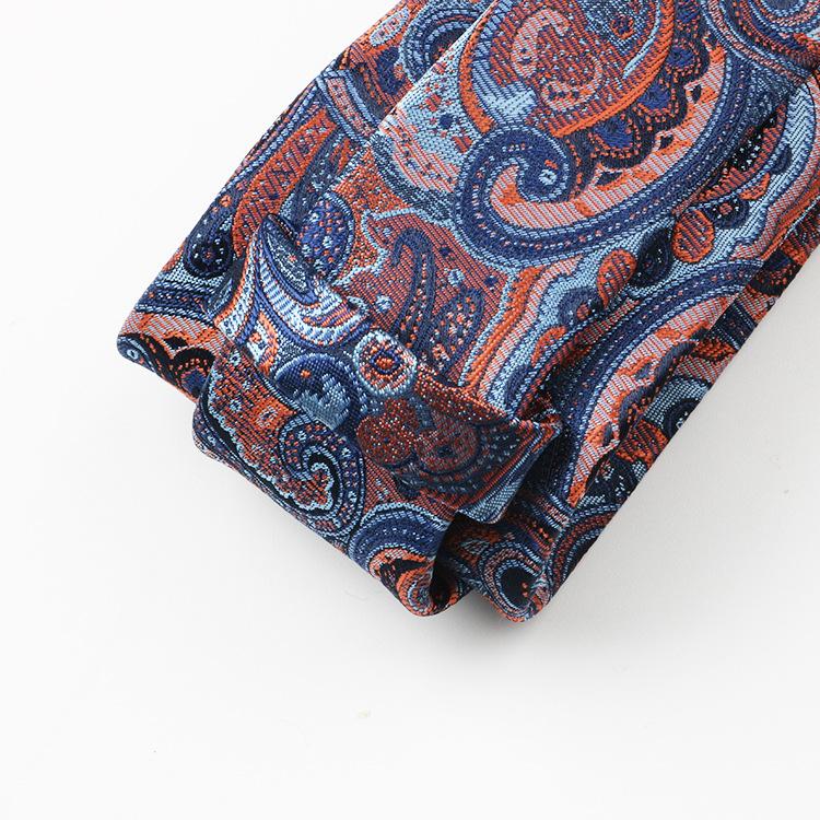 Галстук мужской жаккардовый с узором «кешью», высококлассный, в национальном стиле, ретро, узкий 7 см, ручной работы, деловой галстук для платья