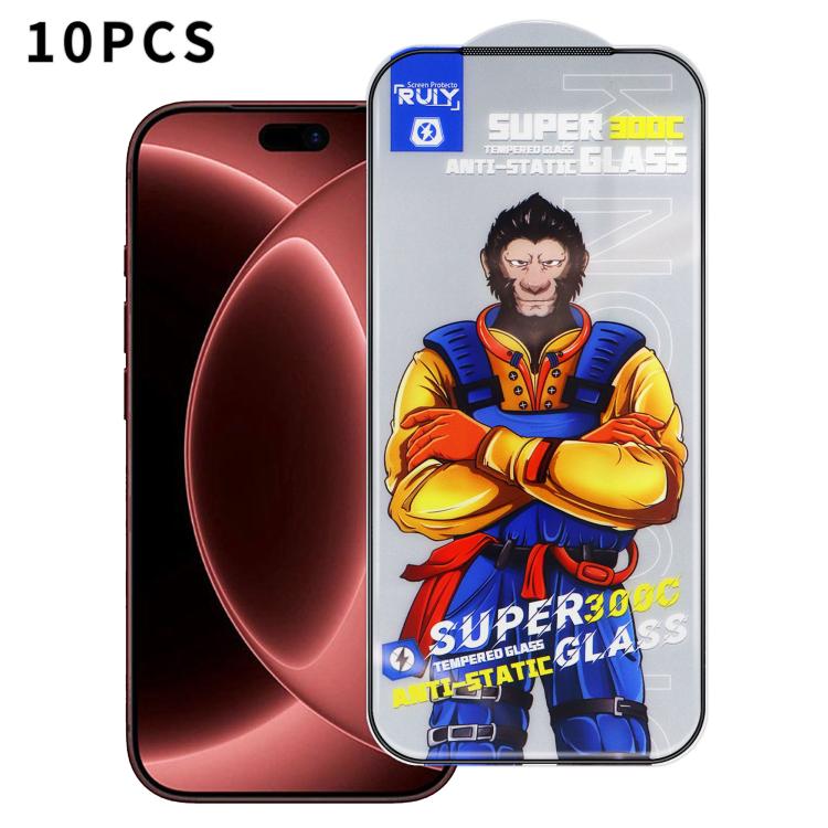 10pcs Armor 300C Ultra-Curved Anti-Static Anti-Dust Silk-Screened HD Tempered Glass Film