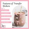 8 шт./пакет DIY Водонепроницаемая УФ DTF Наклейка-трансфер Прозрачные Гладкие Наклейки-обертки Наклейка для Бутылок с Водой Для Стеклянного Стакана 16 унций