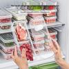 Контейнер для хранения свежих продуктов в холодильнике с вентиляционными отверстиями для фруктов, овощей и мяса - Безопасен для морозильной камеры и микроволновой печи.