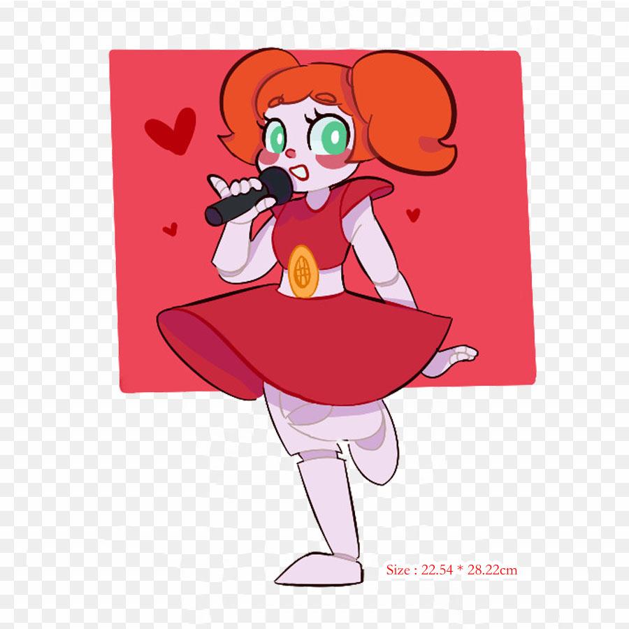 Цирковой детский рисунок Five Nights At Freddy's Sister Location Рисунок термопереводные картинки для одежды, футболка, сумка, теплопередающие наклейки, железные нашивки