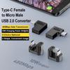 2 шт. адаптер для зарядки и передачи данных 480 Мбит/с U-образный разъем Type-C в Micro USB конвертер