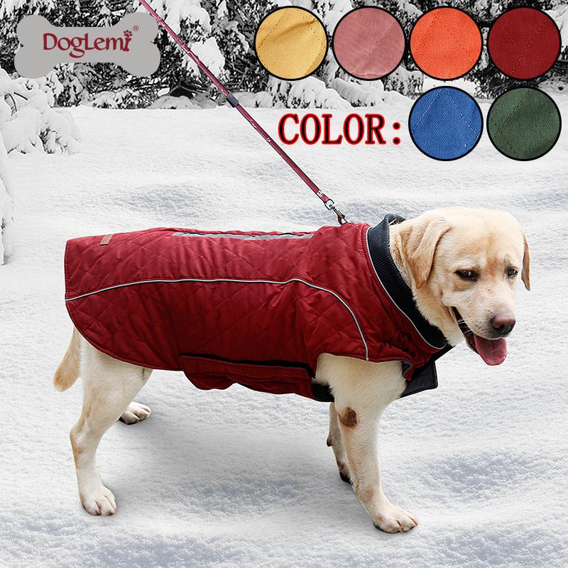 Winter Thickened Warm Dog Clothes Fitted Clothing Reflective Vest Pet Clothes Dog Jacket Dog Coats Pet Clothes Ropa Para Perros