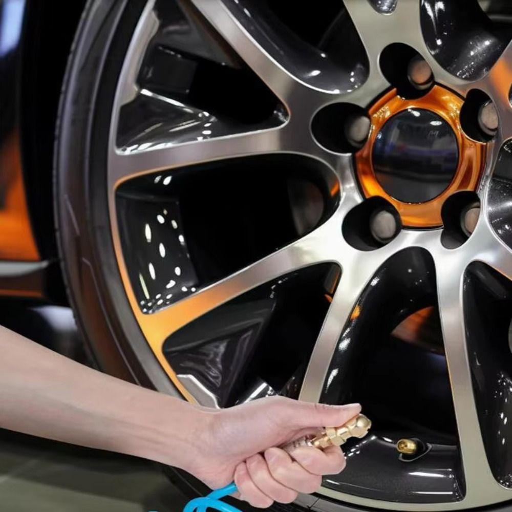 2Pcs Quick Plug Ball Inflator Air Clamp Kits 1/4inch FNPT Tire Inflator Gauge Nozzle For Air Chucks