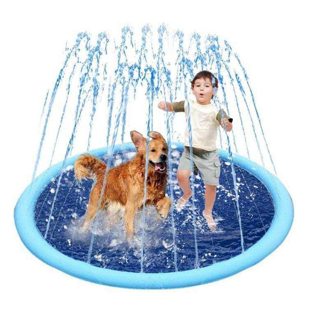 PVC Non slip Material Pet Swimming Children s Splash Pad Spray Pad Diameter 100cm