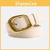 Solid Color Simple Belt With Irregular Square Needle Buckle Design For Daily Use