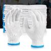 24Pcs Protective Gloves Cotton Thread Gloves Work Thick Nylon White Yarn Wear Resistant Cotton Thread Gloves