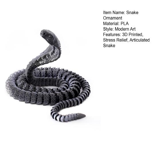 Yousheng 3D печатный орнамент в виде змеи, шарнирная модель змеи, детский и взрослый декор стола, игрушка-змея для снятия стресса, подарок для любителей природы
