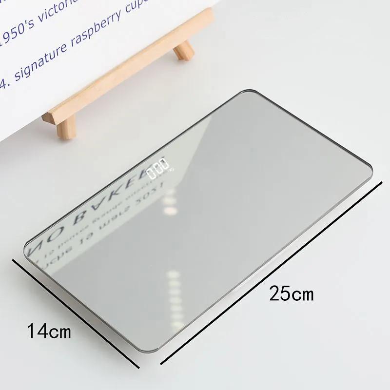 Мини-зеркало для лица, портативные весы, цифровые электронные весы для ванной комнаты, умные напольные весы, 180 кг, весы