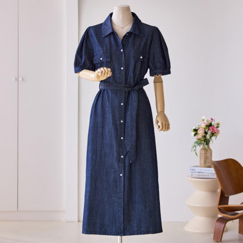 Customable Short Sleeve Denim Dress T2504op606b