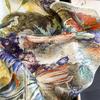 Retro Printed Spring And Summer Fashion Silk Silk Small Square Scarf Scarf Shawl High-end Women's Scarf