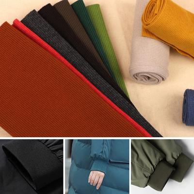 Шитье для одежды своими руками, нижняя манжета, хлопковая эластичная ткань с резьбой, трикотажная ткань в рубчик
