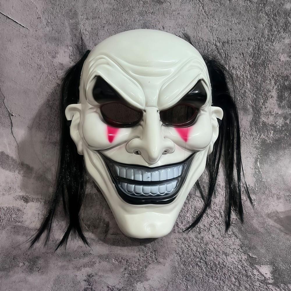 Spooky Scary Clown Mask Smile Face Full Face Mask Facepiece Halloween Mask Haunted House