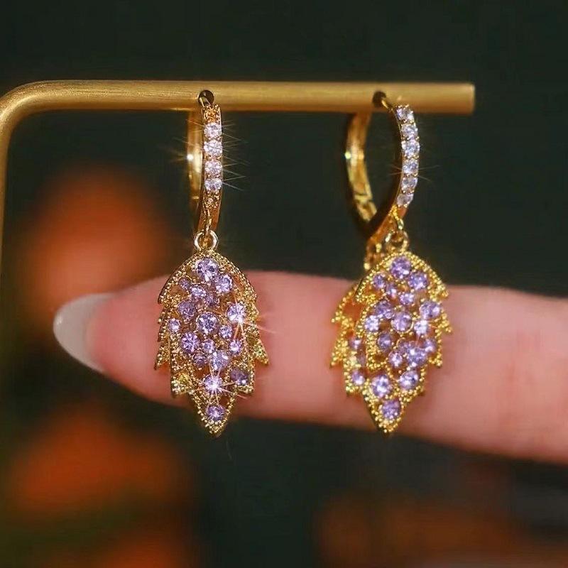 Модный тренд Уникальный дизайн Элегантные Нежные Серьги-капли с кубическим цирконием Женские украшения Вечеринка Премиальный подарок Оптом