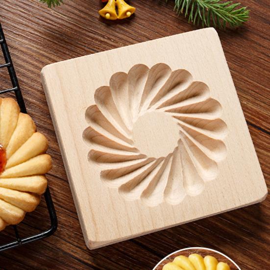 Форма для печенья, 3D прозрачная текстура, сделай сам, деревянная форма для печенья, простая в использовании антипригарная форма для выпечки для домашней кухни