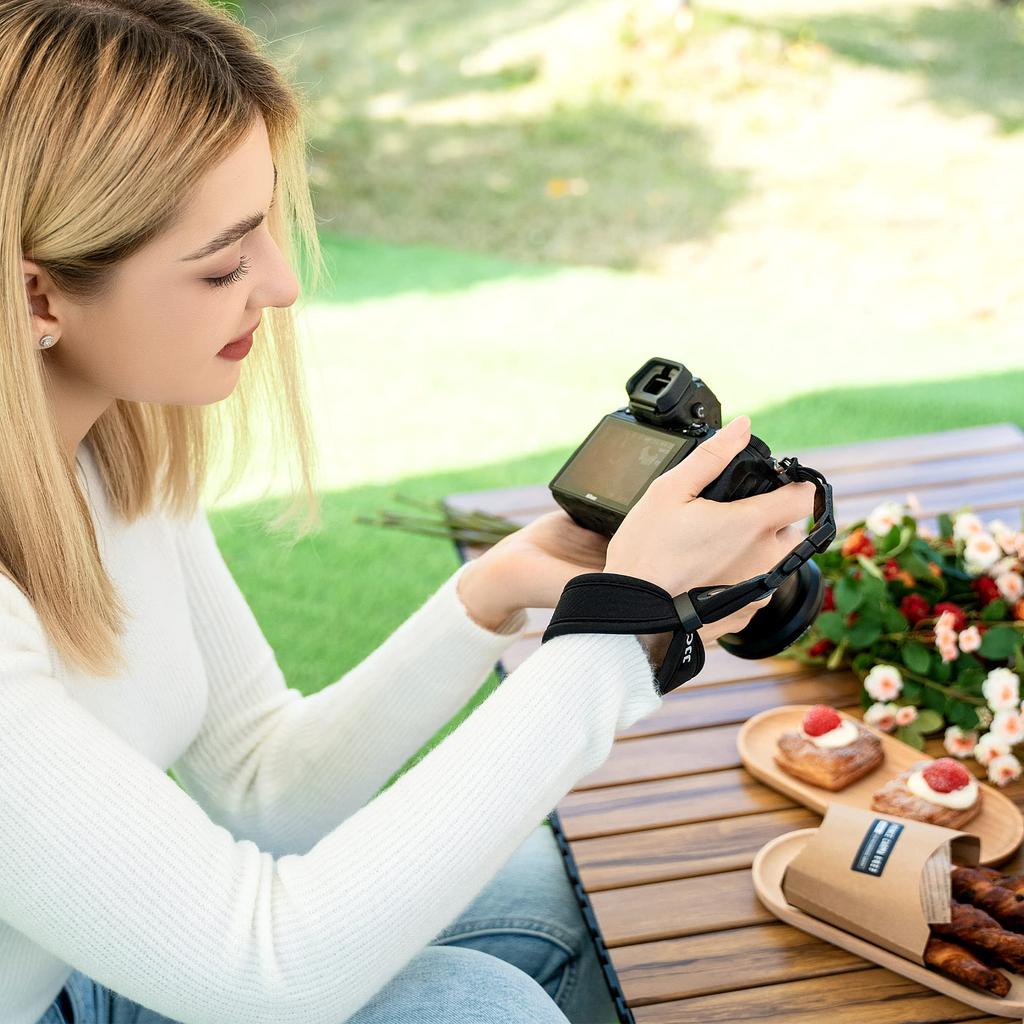 JJC Super Soft Camera Hand Strap for Nikon Coolpix and Quick and Z8, Z7, Z6, Z7II, Z6II, Z5, ZFC, ZF, Z50, Z30, D7500, D7200, D7100, D5600, D5500,