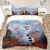 3pcs Olaf Printed Quilt Set, Includes 1 Quilt Cover and 2 Pillowcases, Machine Washable, Suitable for All Seasons.W079