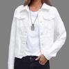 Women's Denim Jacket Spring and Autumn Casual Short Denim Jacket Women's Korean Version Solid Color Jacket Clothes