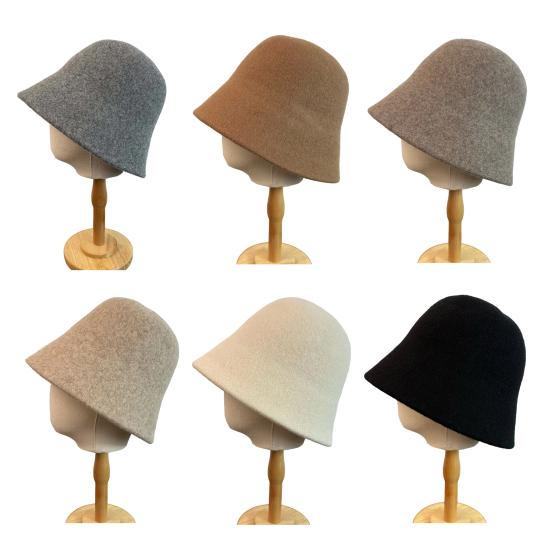 Yousheng Fisherman Hat Adjustable Wool Winter Warm Hat Women Casual Bucket Hat with Wide Brim Versatile Accessory